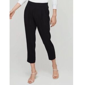 Aritzia Babaton Italian Wool Blend Pull In Pants Tailored Pleated Cropped Office